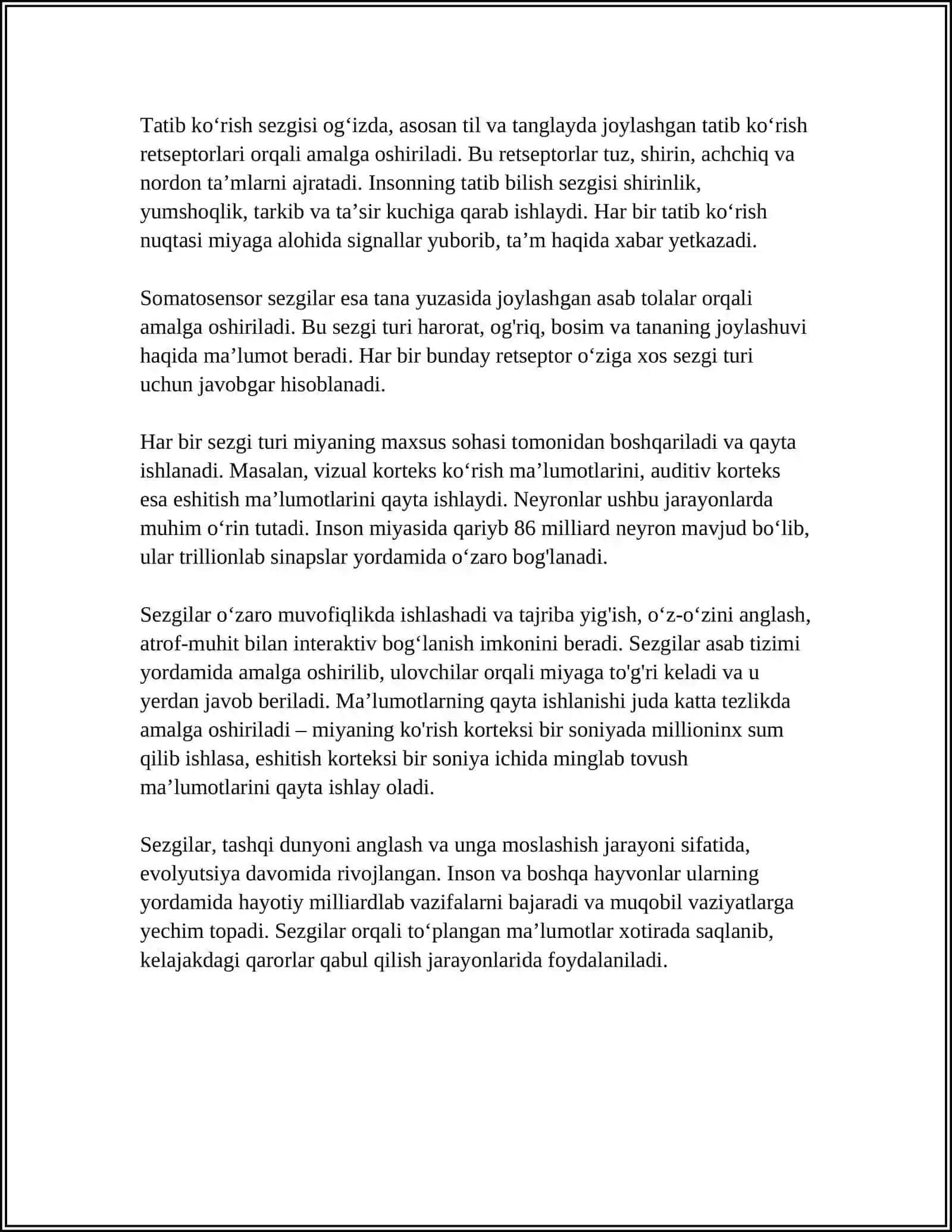 SEZGI HAQIDA TUSHUNCHA 4