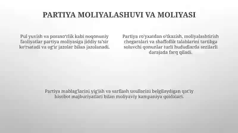Siyosiy partiyalar faoliyatining huquqiy asoslari 4