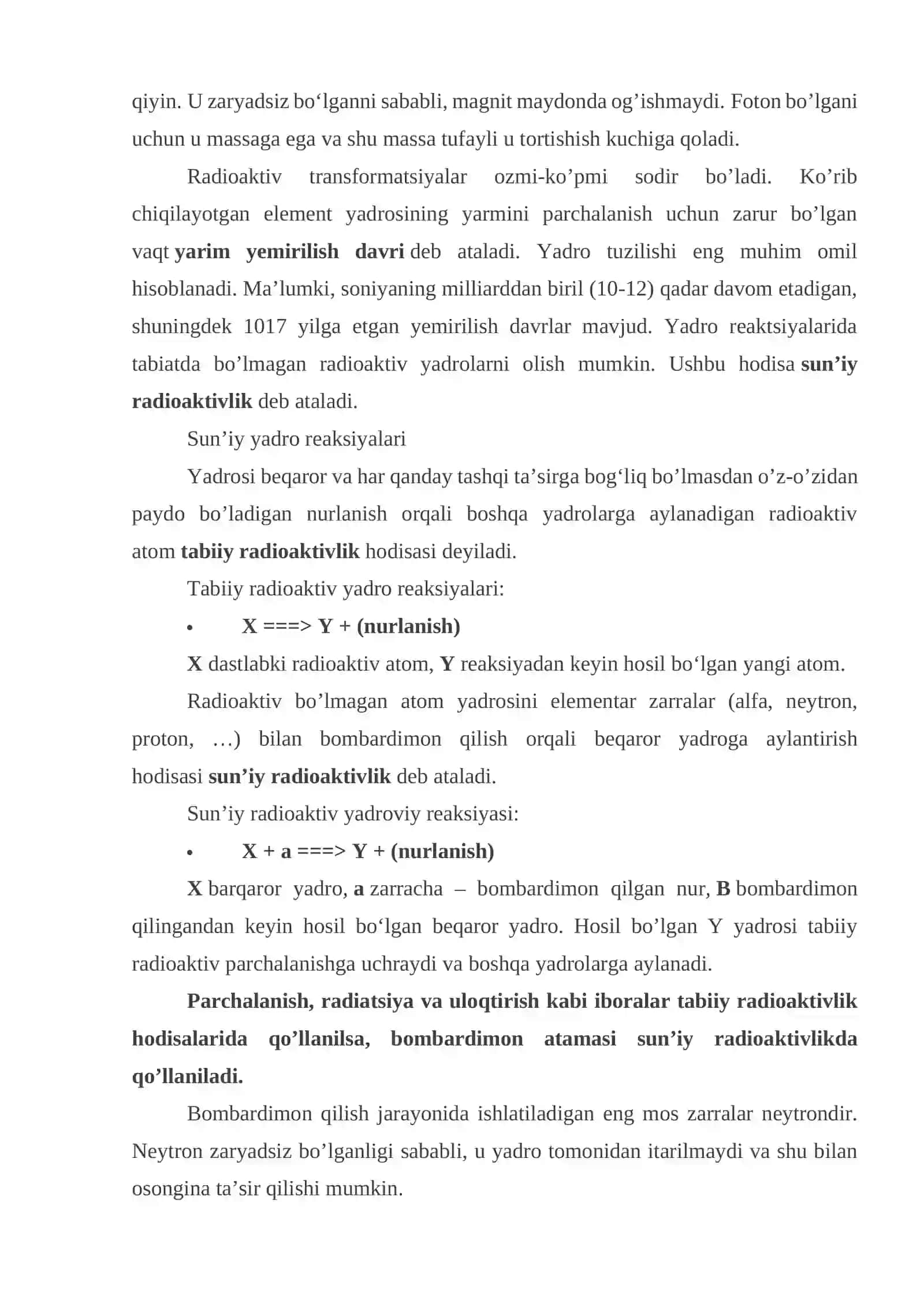 Radioaktivlik. Suniy va tabiiy radioaktivlik 4