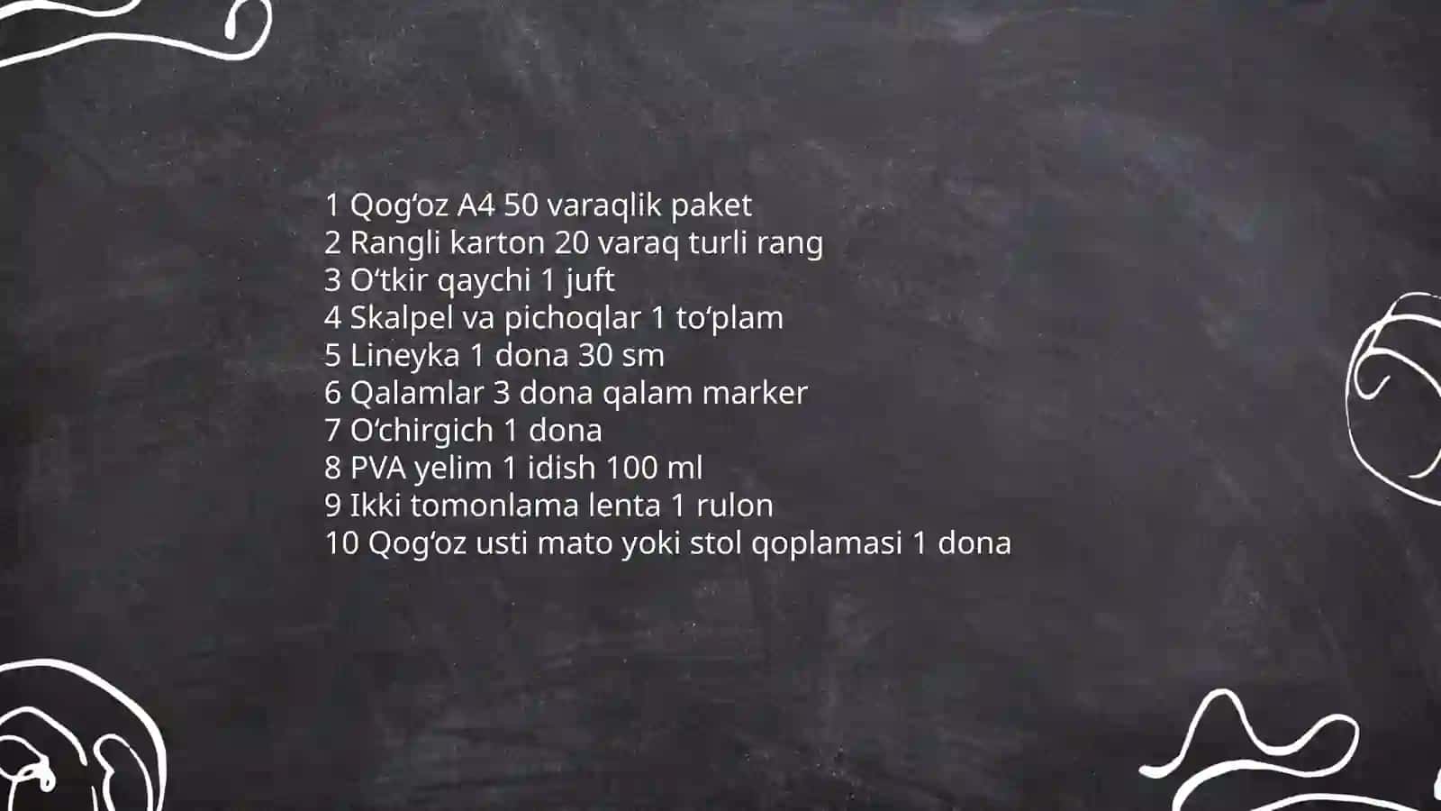 Qog‘oz va karton bilan ishlash darslarining mazmuni 4
