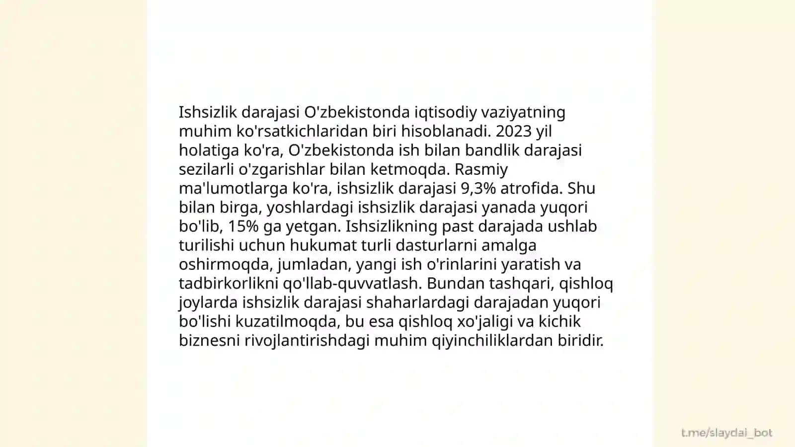 Respublikamizdagi aholining turmush darajasi holati 4