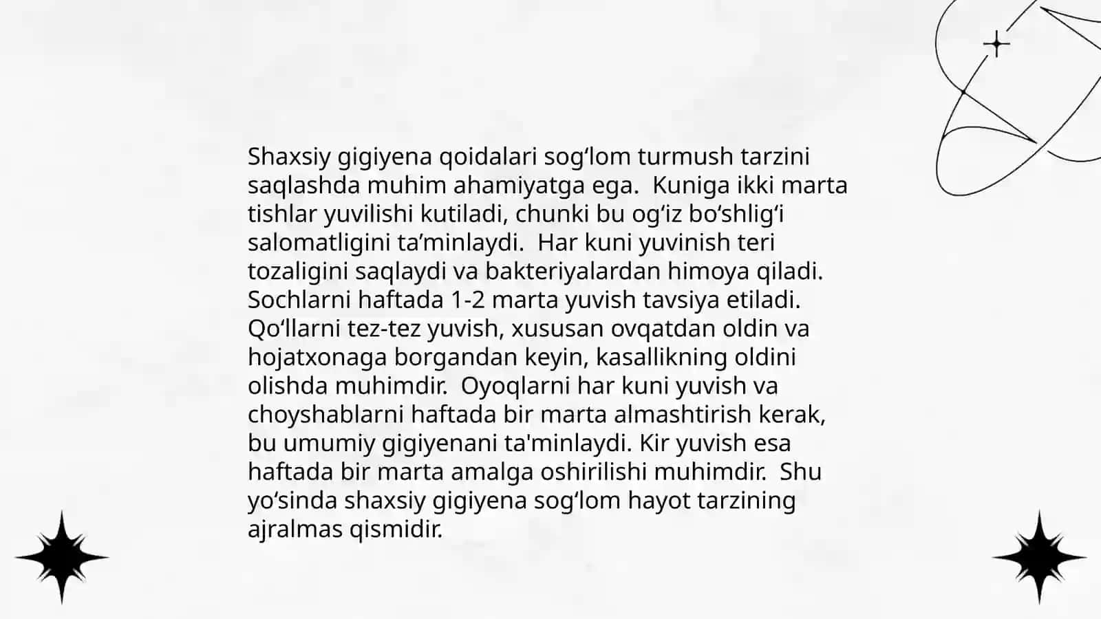 Tarbiya 2-sinf sogʻlom turmush tarzi 4