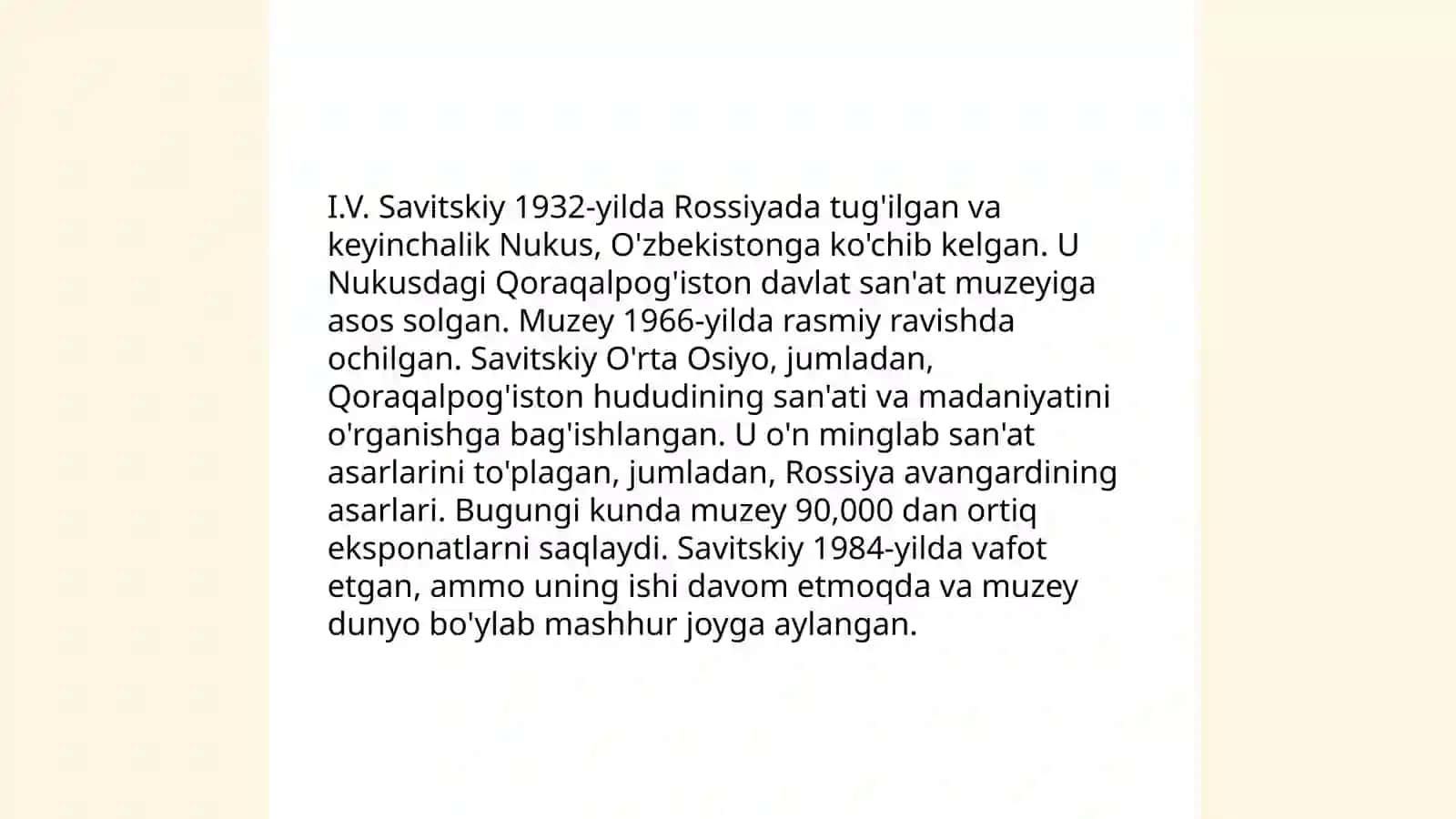 Nukus davlat sanʼat muzeyi tarixi 4