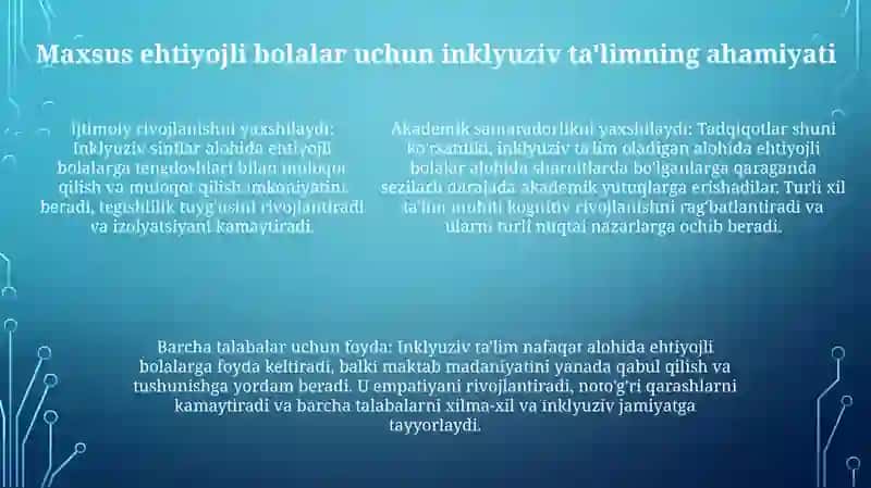 Alohida Yordamga Muhtoj Bolalarning Inklyuziv Talimi Yangi Talimiy Amaliyot Sifatida 4
