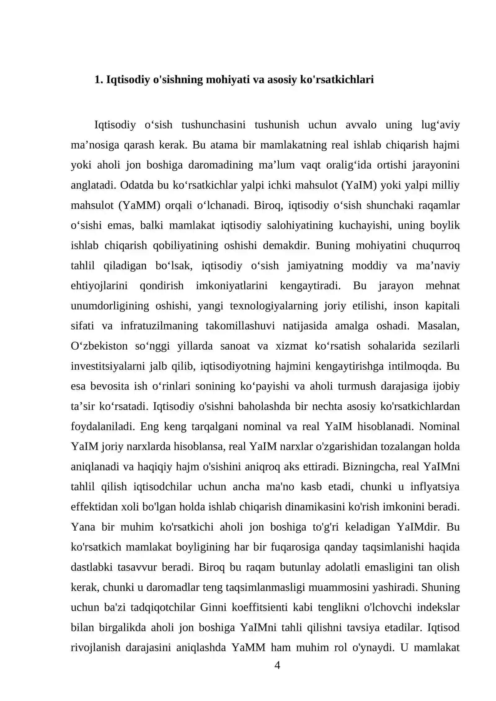 Iqtisodiy o’sishning umumiy tavsifi va neokeynscha modellari 4