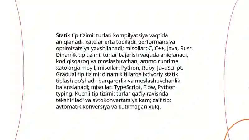 Zamonaviy dasturlash tillarining tahlili by VAFAYEV XURSHIDBEK 4