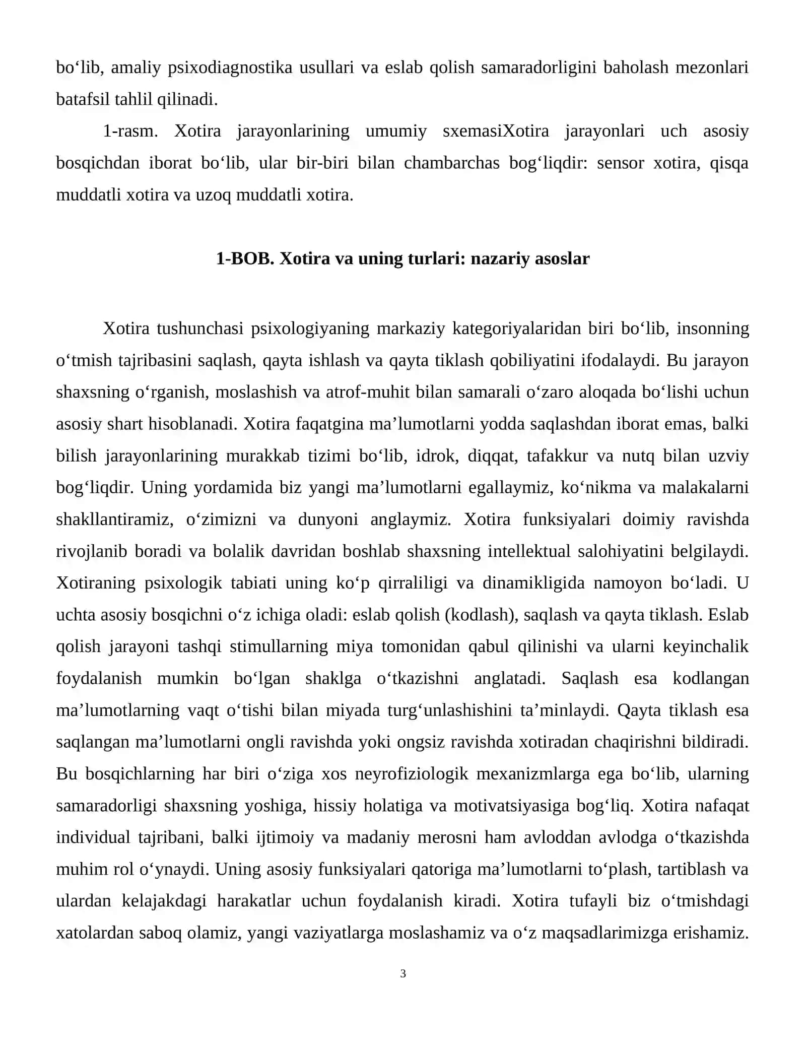 Ko‘rish va eshitish xotirasini o‘rganish. Eslab qolish metodikasi 4