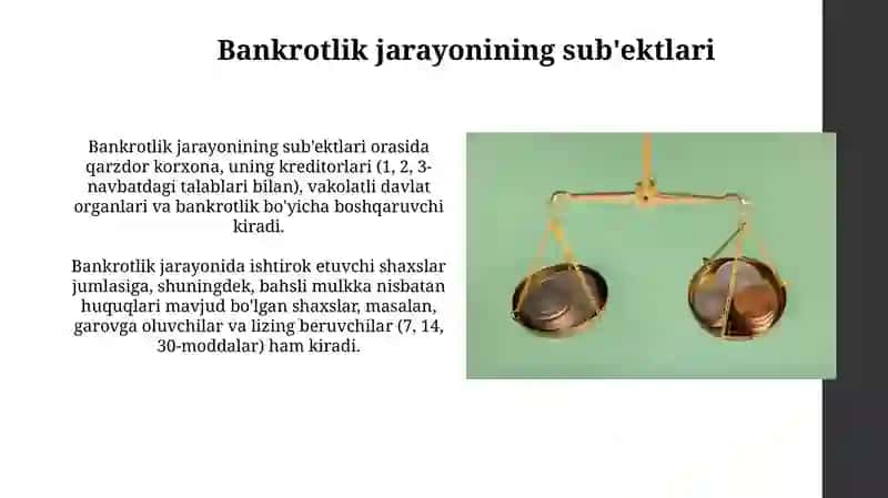 O'zbekiston Respublikasi bankrotlik togrisidagi qonuni 4