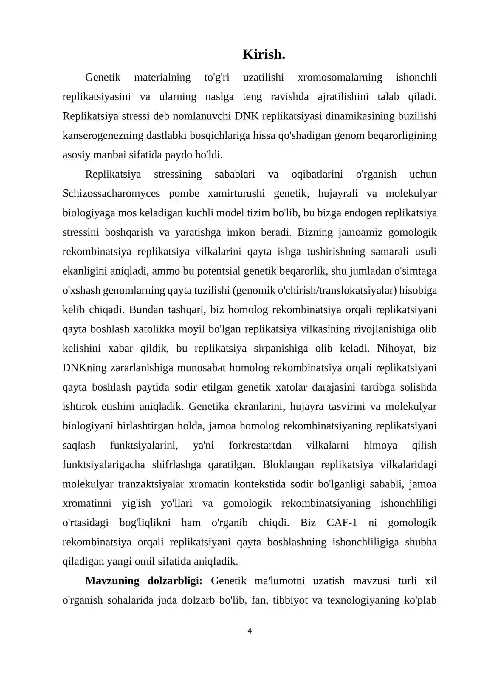 Genetik axborotning uzatilishi 4