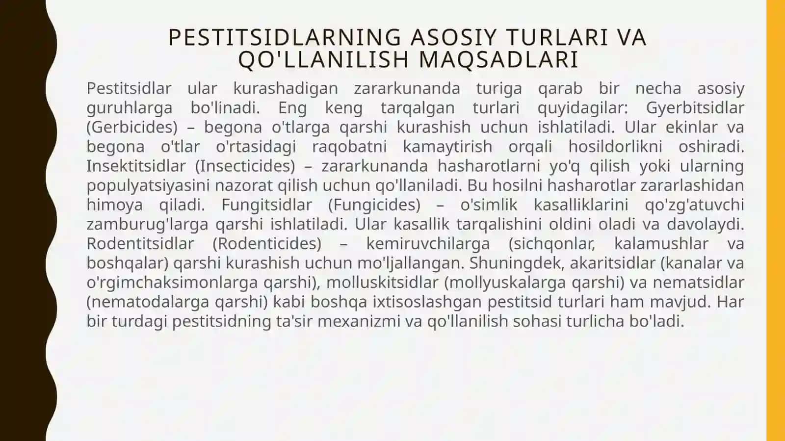 Pestitsidlarni qishloq xo‘jaligida ishlatilishi 4