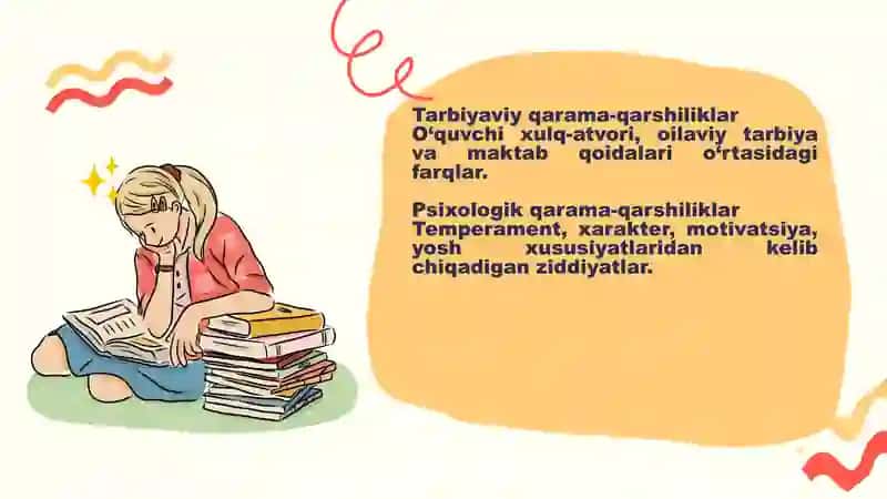 Pedagogik faoliyatda uchraydigan qarama-qarshiliklar va ziddiyatlar 4