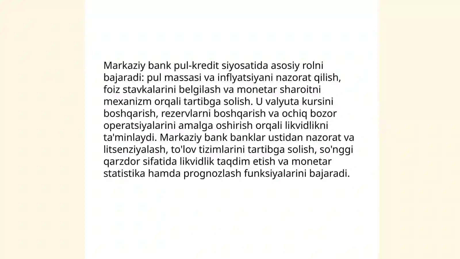 Pul-kredit siyosati va undagi o'zgarishlar 4
