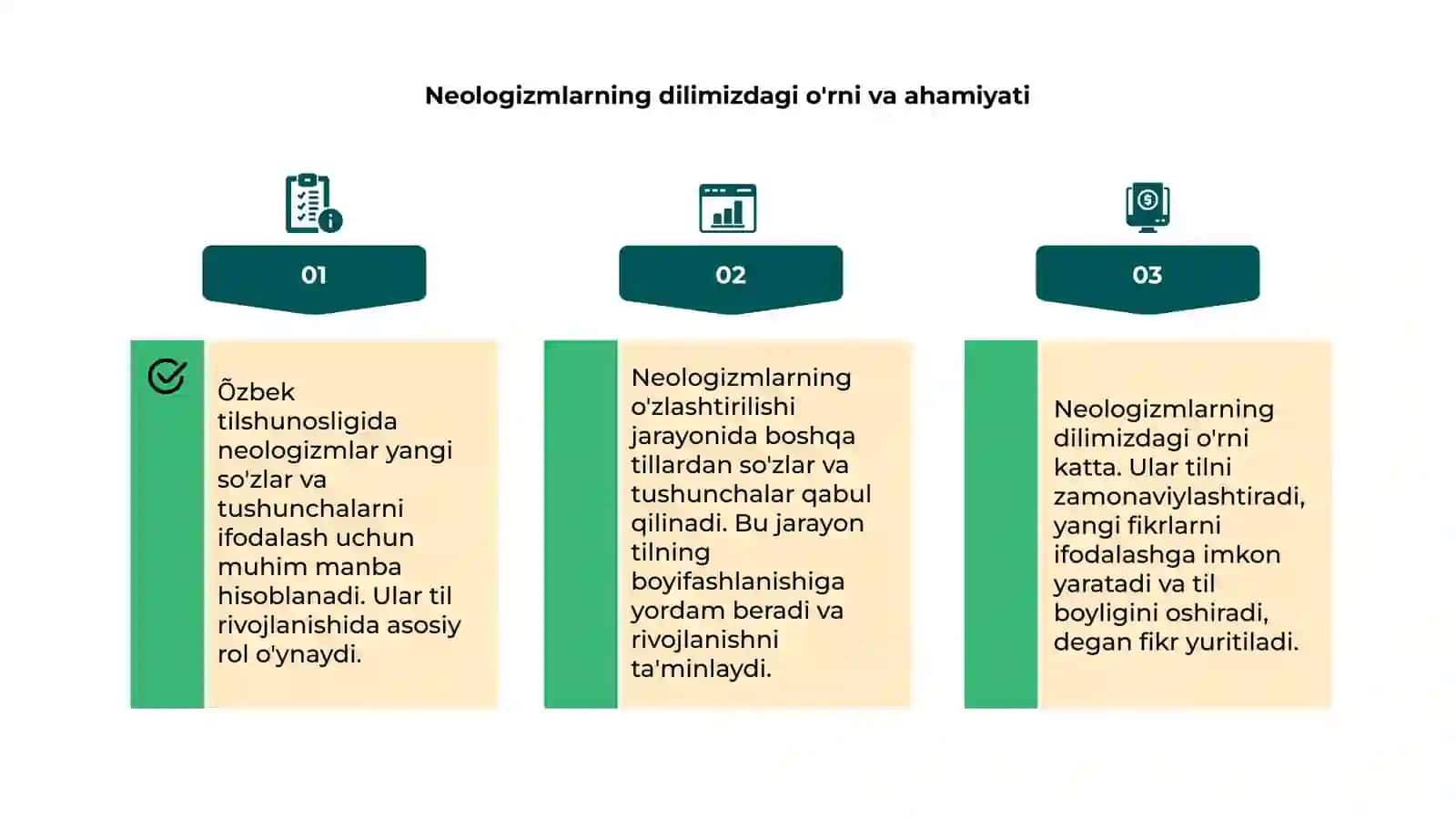 Õzbek tilshunosligida neologizmlar va ularning o"zlashtiris manbalari 4