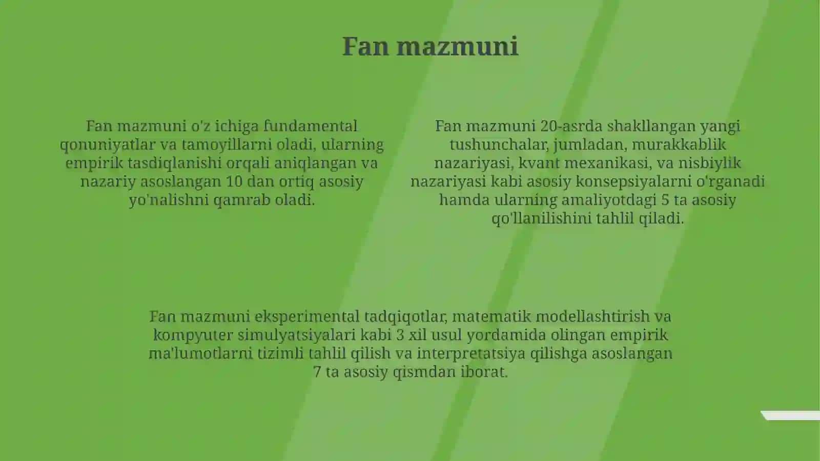 Fan haqida umumiy ma'lumot 4