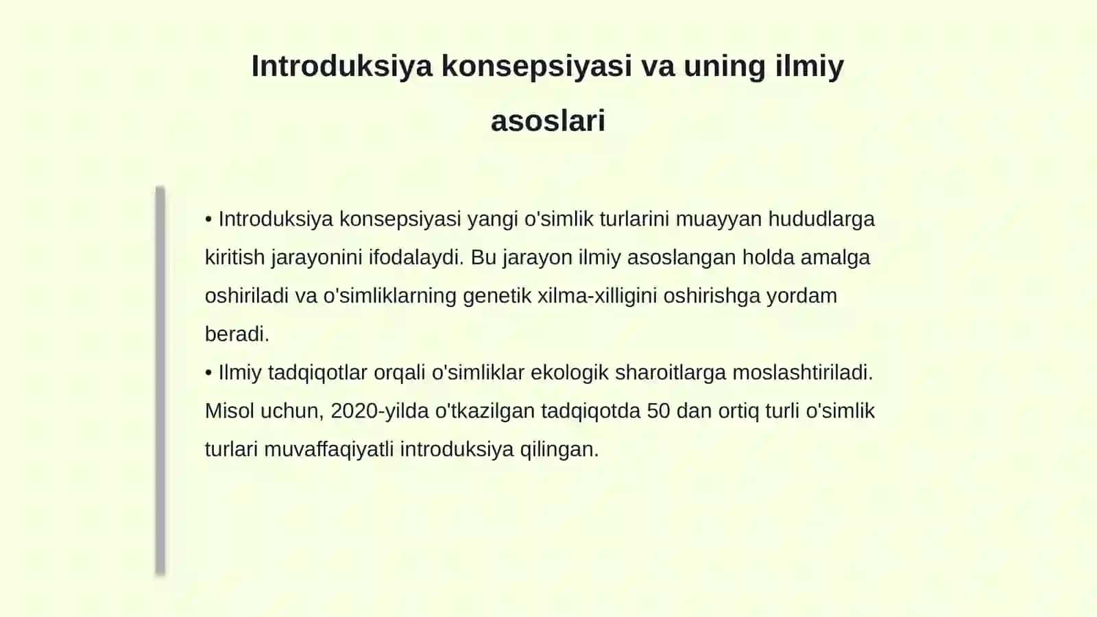 Botanika bog'lari va dendroparklarning introduksiya ishlaridagi ilmiy ro'li 4