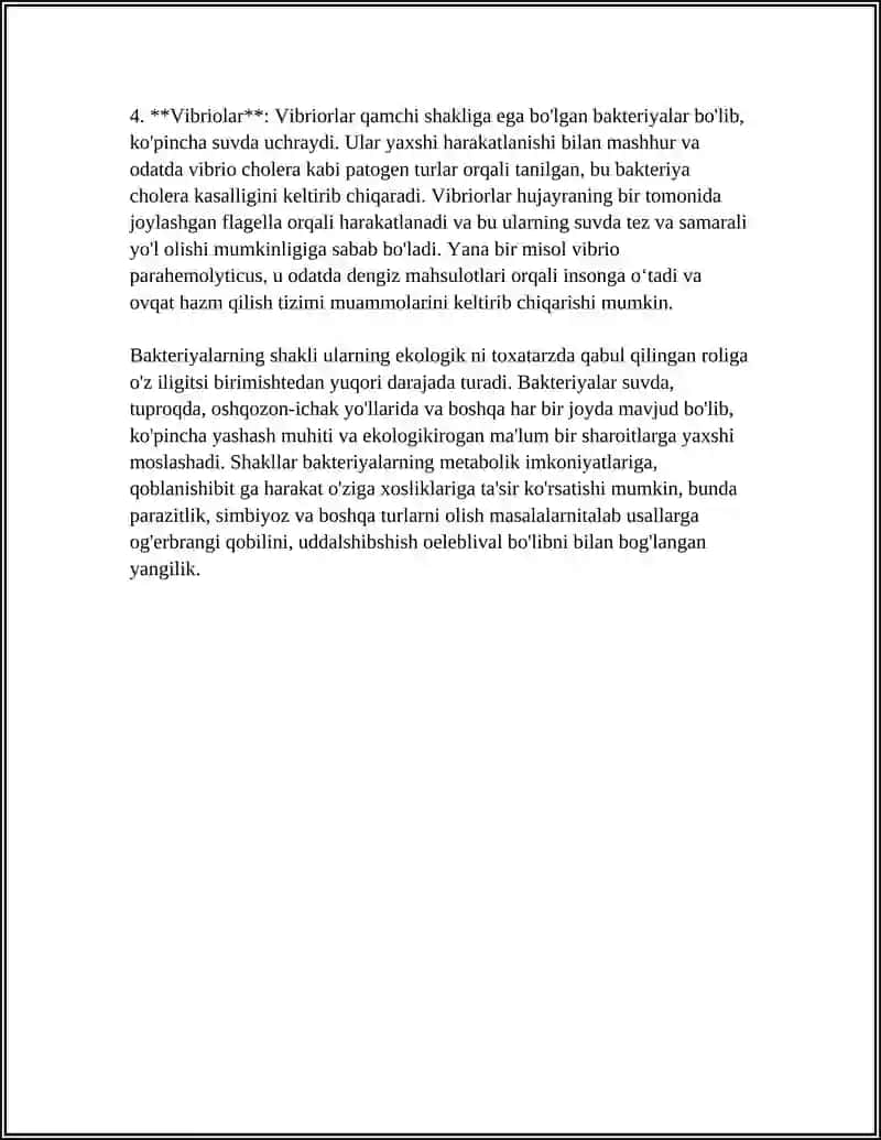 BAKTERIYALARNING MORFOLOGIK TUZILISHI VA AHAMIYATI 4