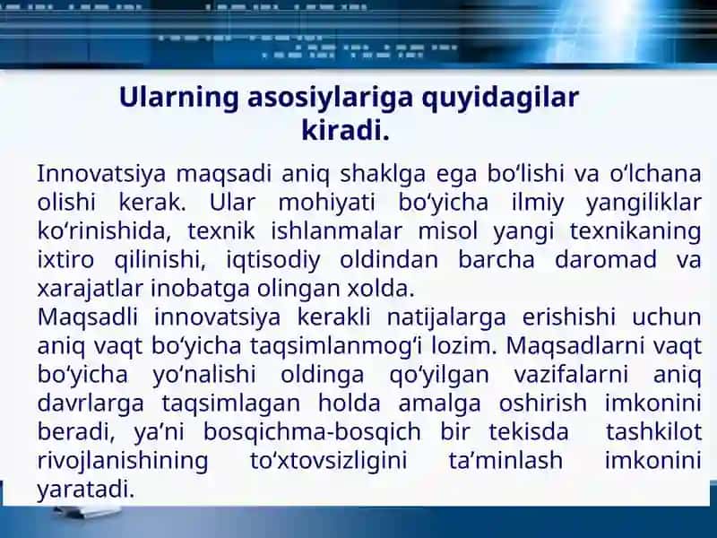 Innovatsion yo’nalishdagi iqtisodiyotni rivojlantirishda tadbirkorlik 4