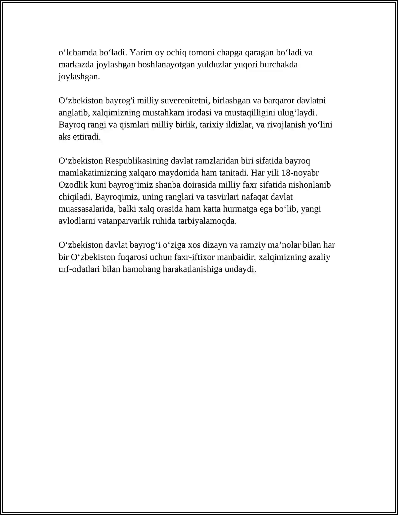 OʼZBEKISTON RESPUBLIKASI DAVLAT RAMZLARI 4