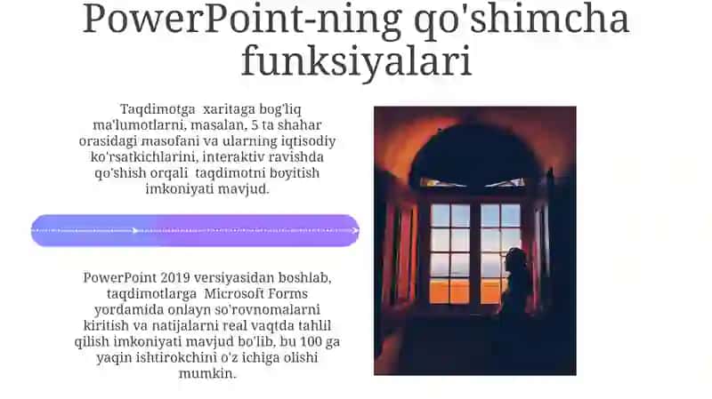 PowerPoint ish oynasi va imkoniyatlari 4