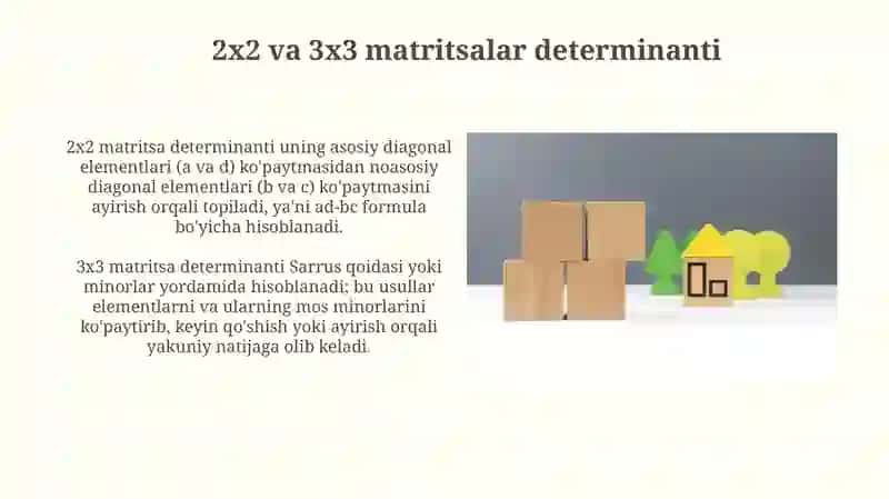 Determinant va ularning xossalari 4
