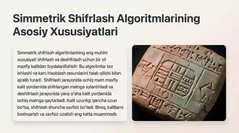 Simmetrik shifrlash algaritmlari va ularning tahlili 4