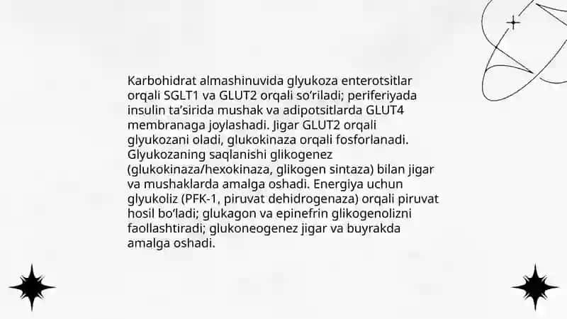 Moddalar va energiya almashinuvini oʻrganish 4