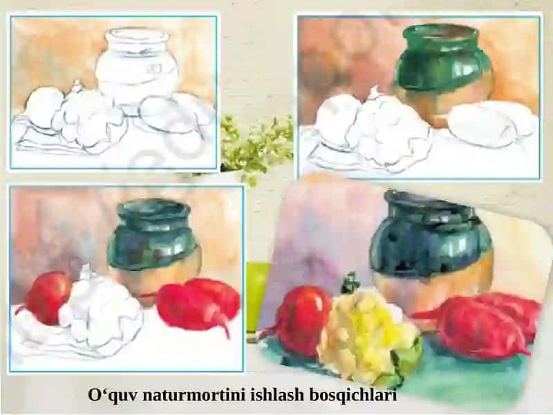Naturmortning grafik usuli 4