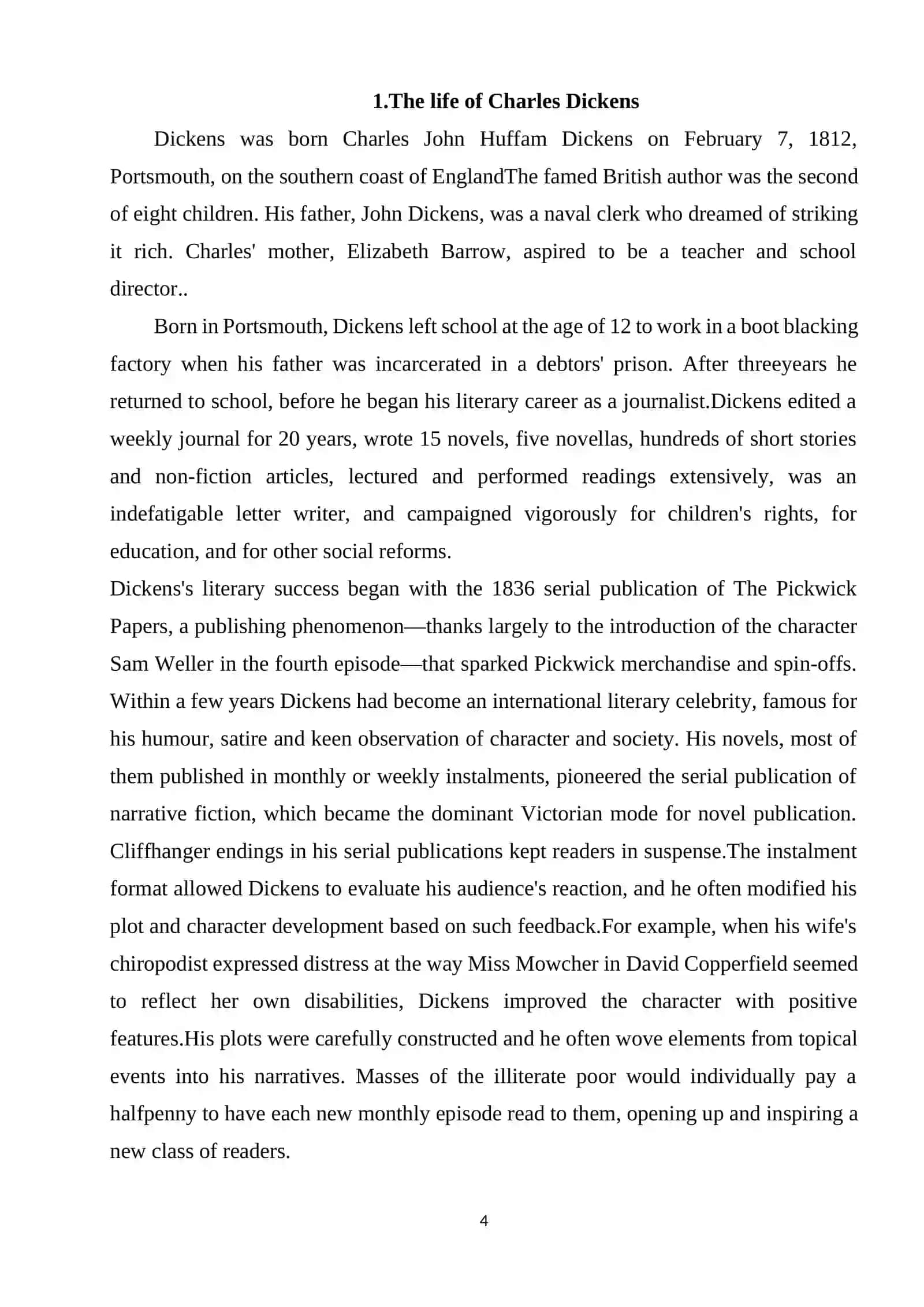 Charles Dickens as a Fighter for Human Rights 4