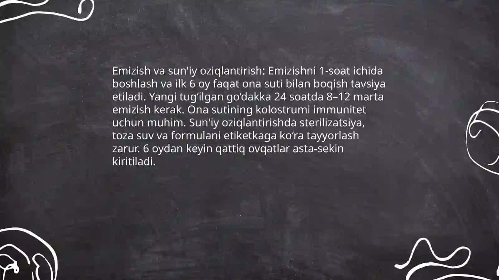 Goʻdaklik va chaqaloqlik davri 4