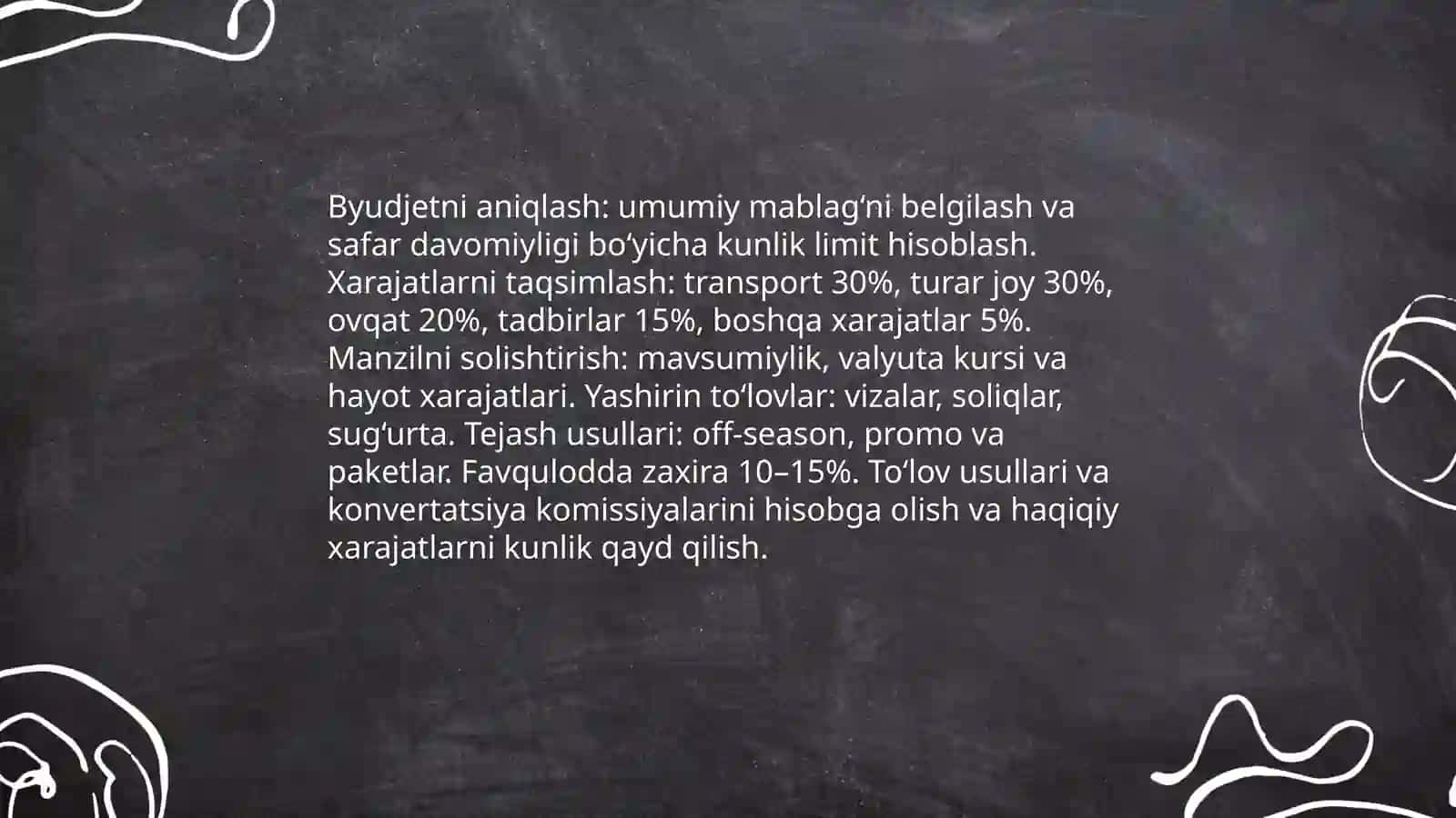 Sayohat yonalishi qanday tartibda tanlanadi? 4