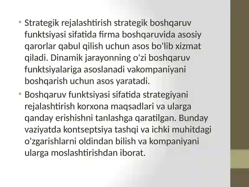 Korxonadastrategik rejalashtirish muomolari 4