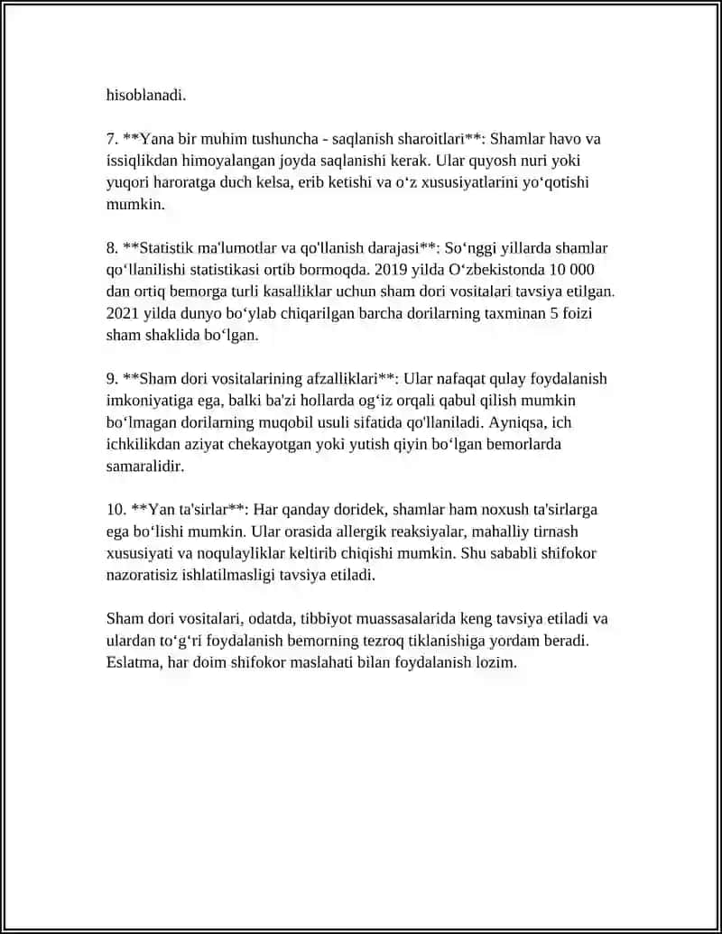SHAM DORI VOSITA UCHUN REGLAMENT TUZISH 4