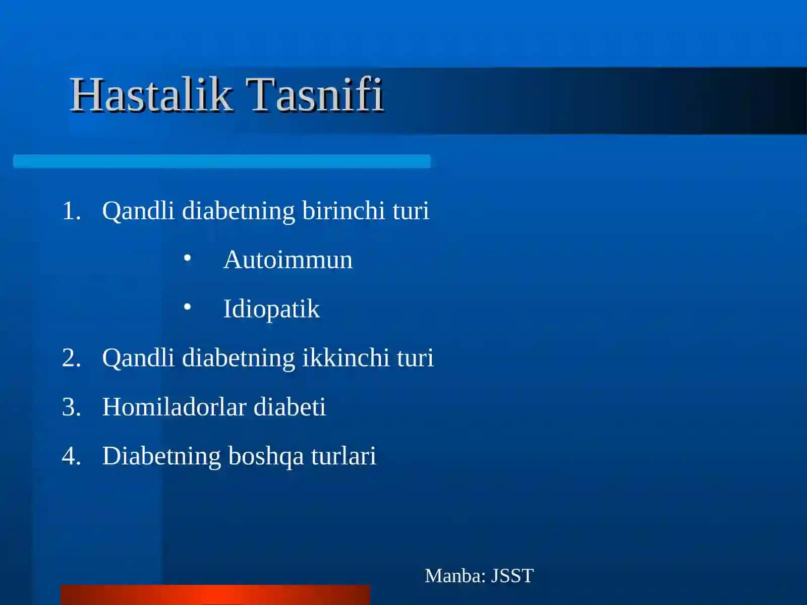 qandli Diabet: etiopatogenez, Klinika va davosi 4