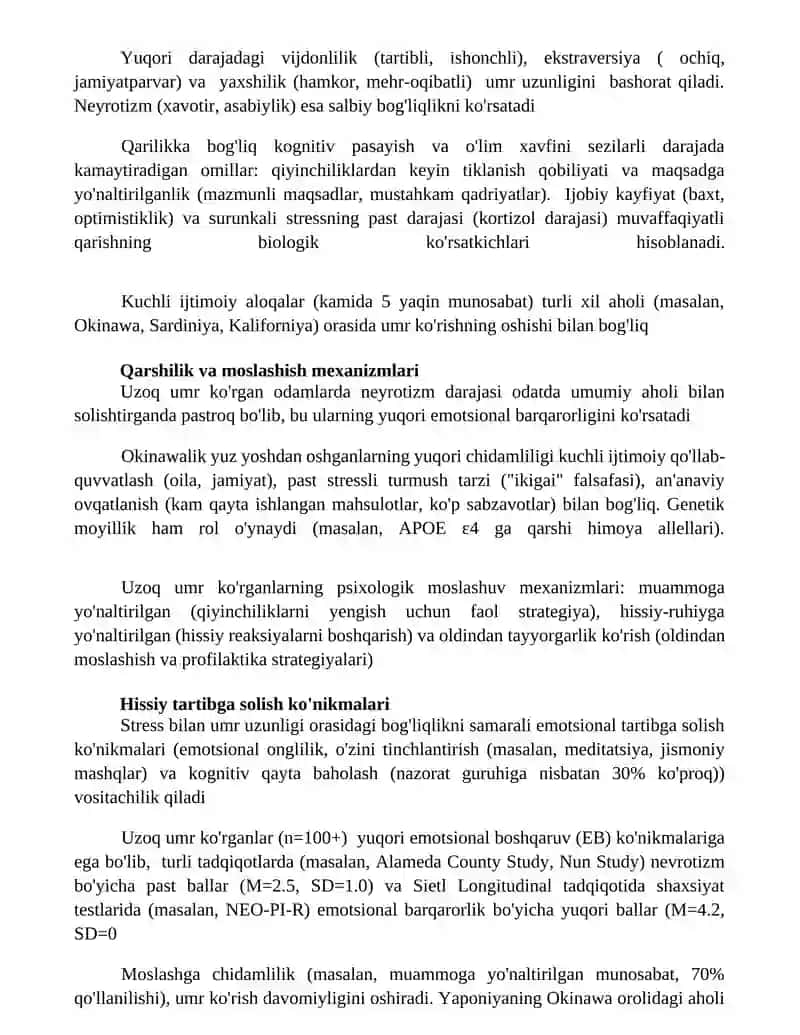 Uzoq Umrlar Psixologiyasi 4