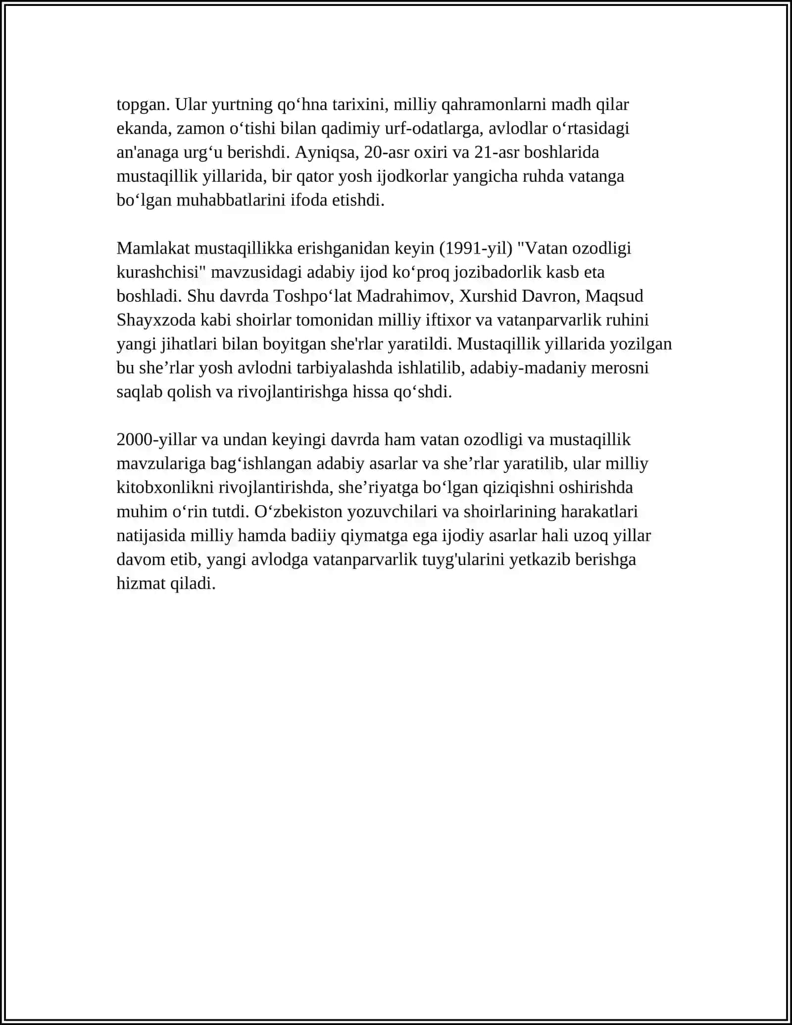 BADIIY ADABIYOTDA VATAN OZODLIGI KURASHCHISI 4