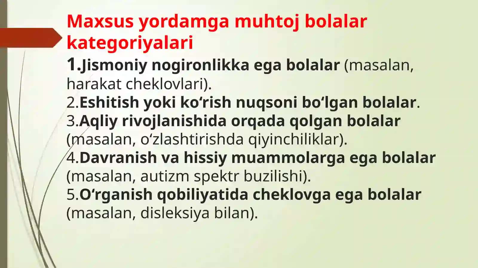MAXSUS YORDAMGA MUHTOJ BO‘LGAN BOLALARNI TA’LIM TIZIMIGA JALB ETISH 4