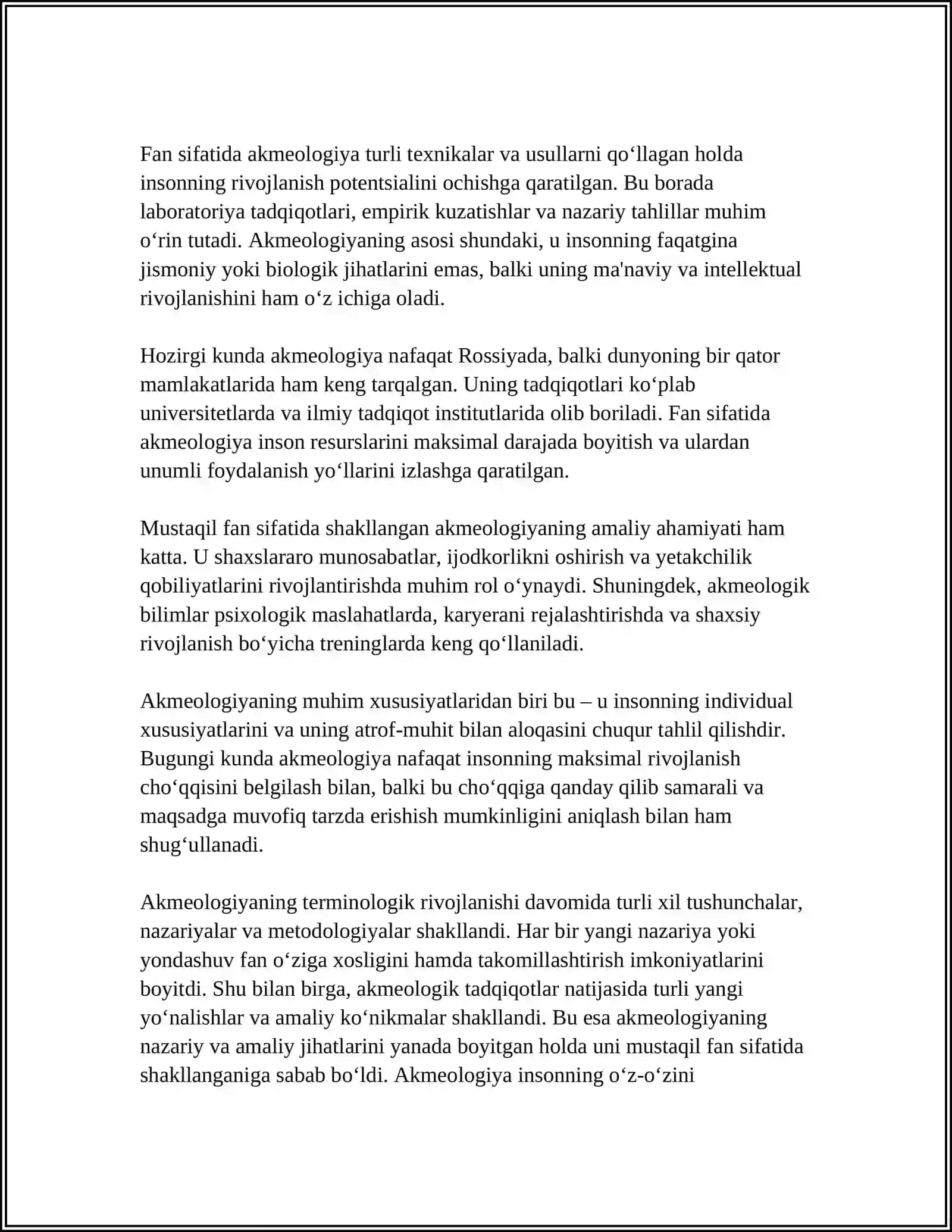 AKMEOLOGIYANING MUSTAQIL FAN SIFATIDA SHAKLLANISH TARIXI 4