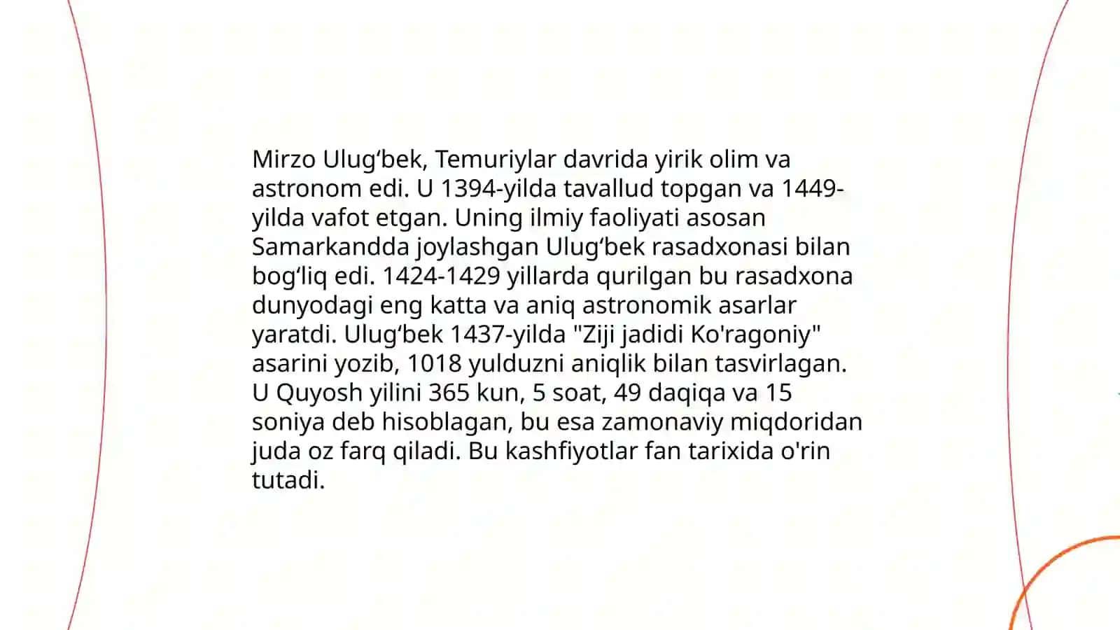 Mirzo Ulugʻbek davlat arbobi va buyuk olim 4