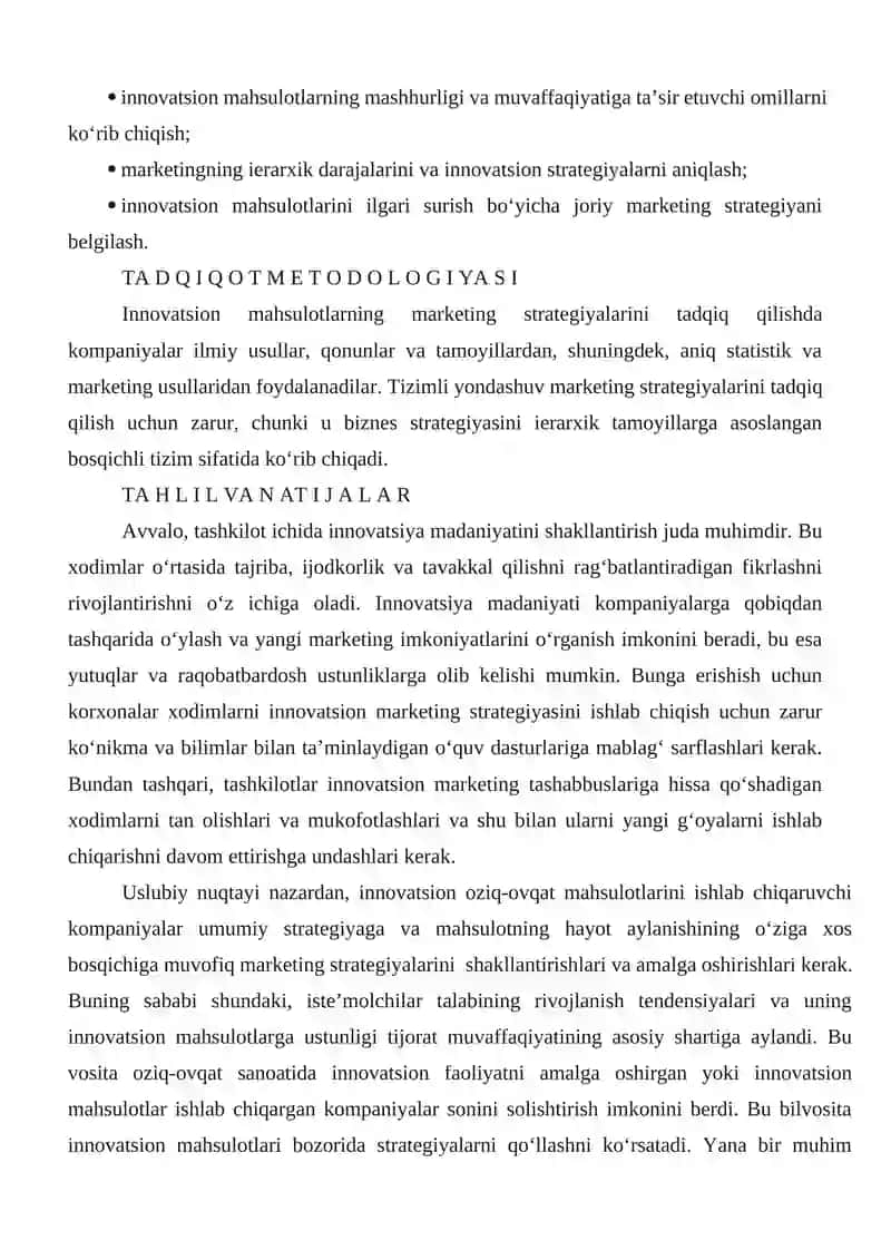 Korxonalar faoliyatiga innovatsion marketingni joriy etish samaradorligini oshirishning ustuvor yo‘nalishlari 4