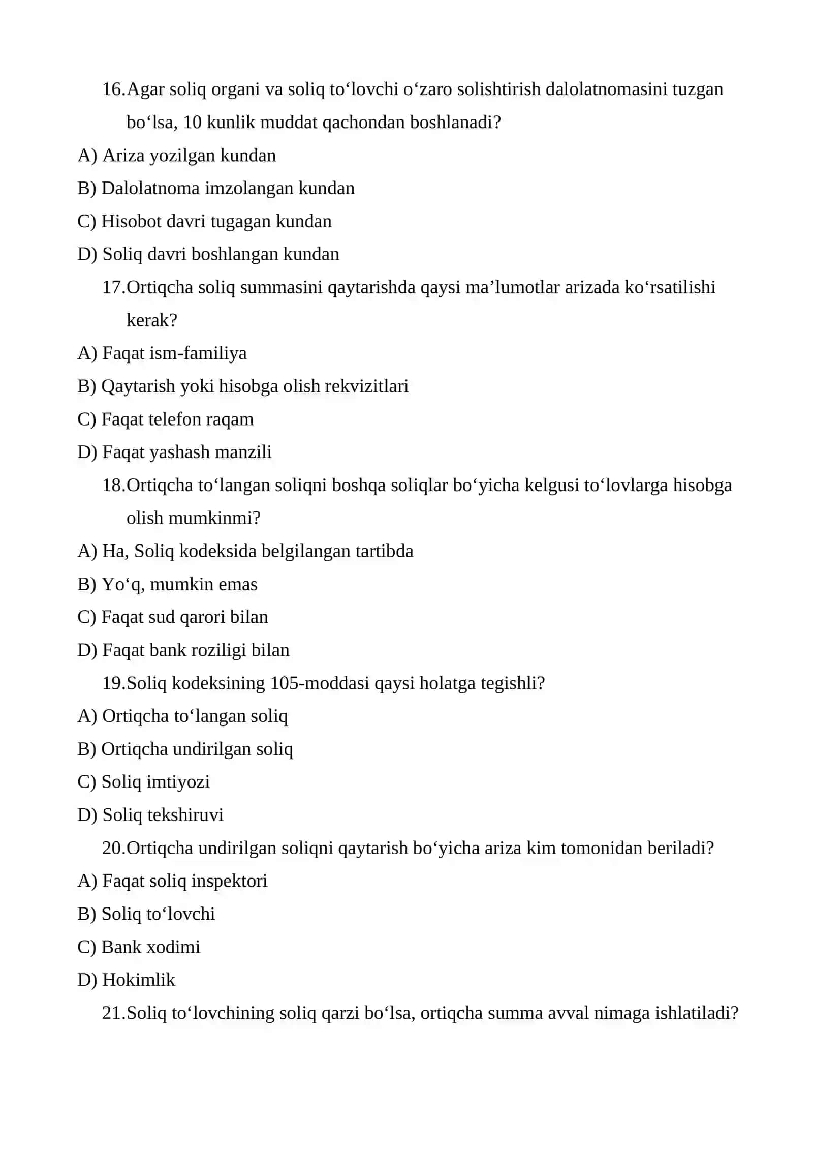Ortiqcha to’langan va ortiqcha undirilgan soliqlarni hisobga olish hamda qaytarish 4