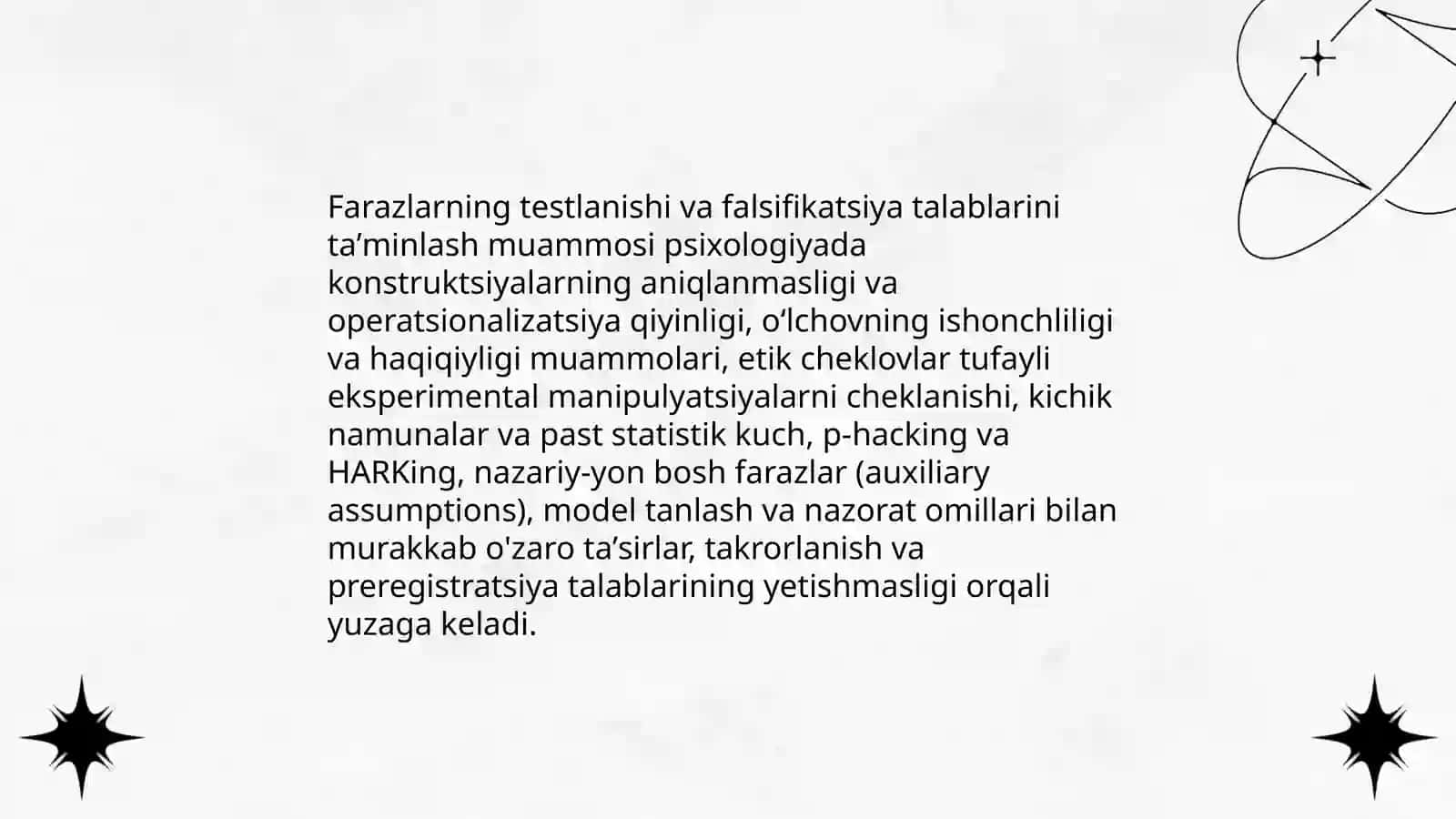 Psixologiyada ilmiy farazlar qoʻyish muammosi 4
