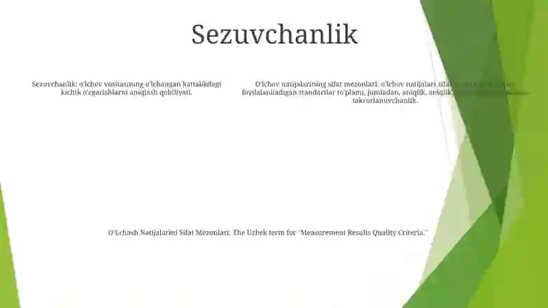 OʻLchash Natijalarini Sifat Mezonlari 4