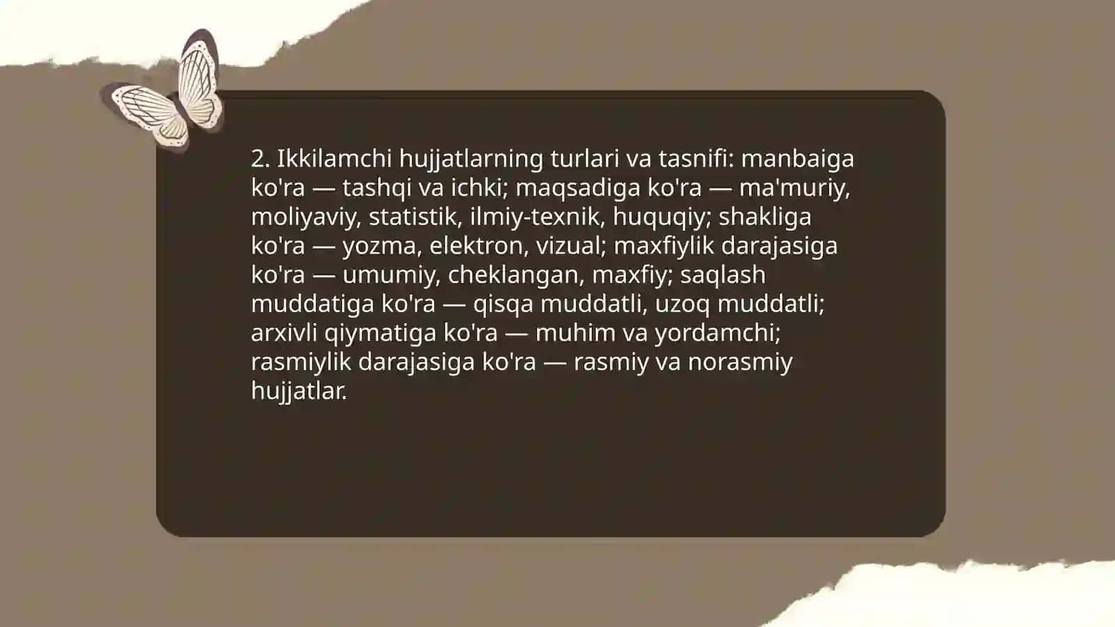 Ikkilamchi hujjat oqimi tashkiliy tizilishi 4
