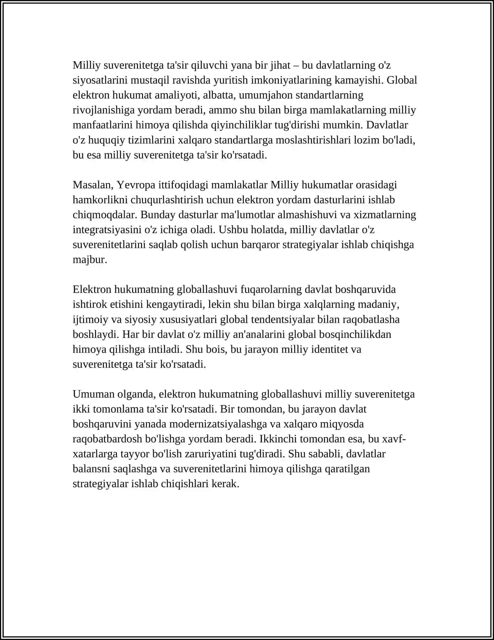 ELEKTIRON HUKUMAT SHAKILLANISHINING GLOBALLASHUVI VA UNING SALBIY TOMONLAR 4