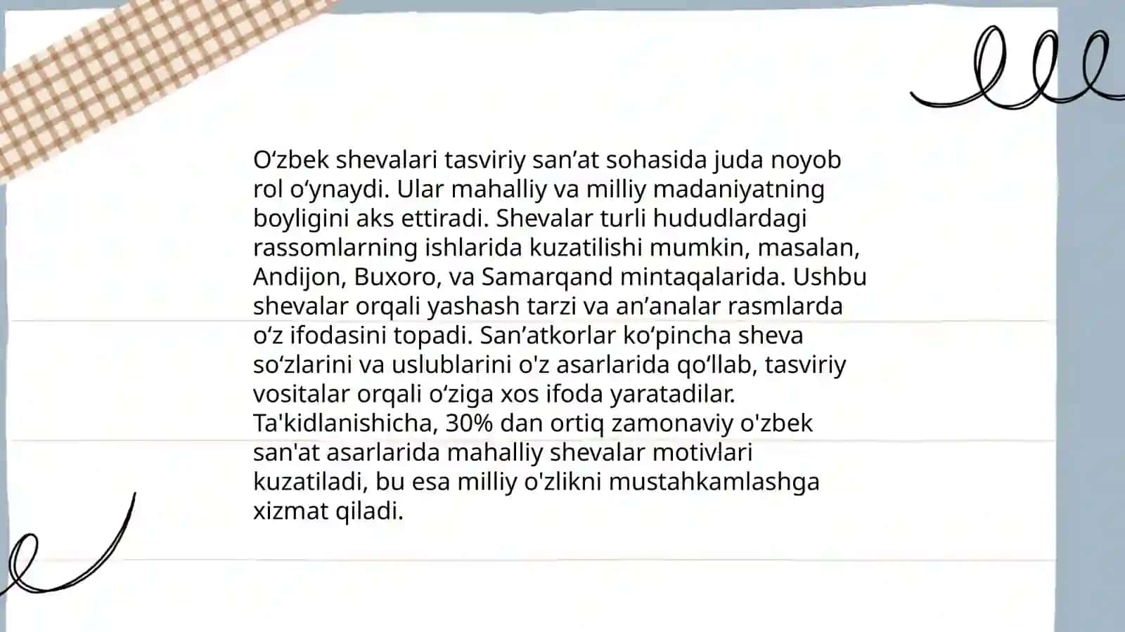 Oʻzbek shevalarining adabiyotda qoʻllanishi 4