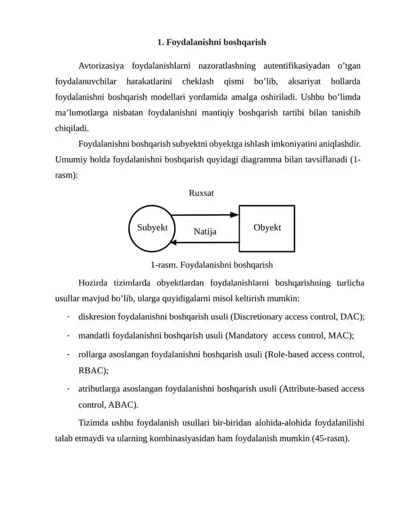 Xavfsizlik siyosati va modellari: RBAC va MAC modellarining qiyosiy tahlili 4