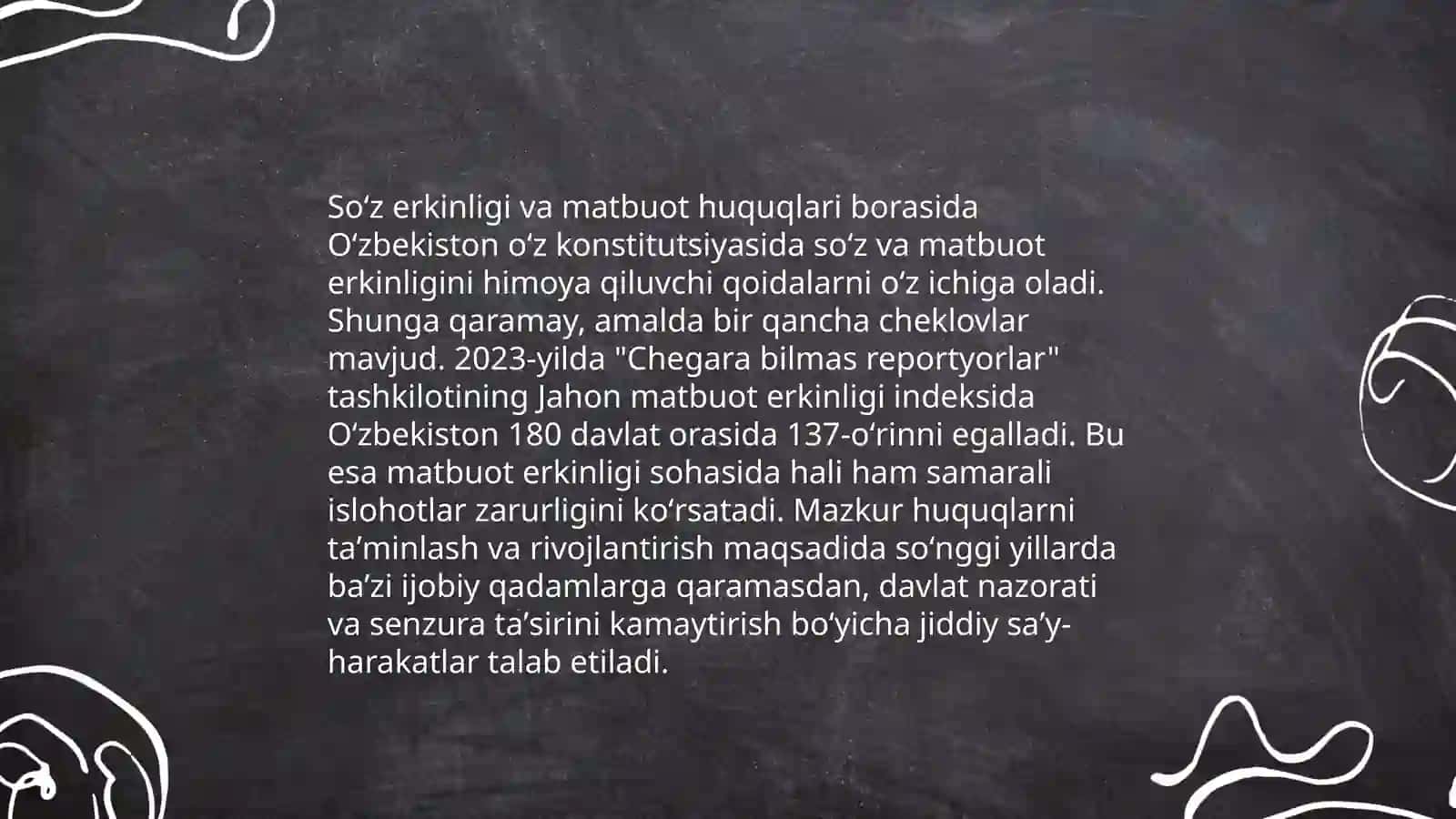 Oʻzbekistonda inson huquqlari va erkinliklarini 4