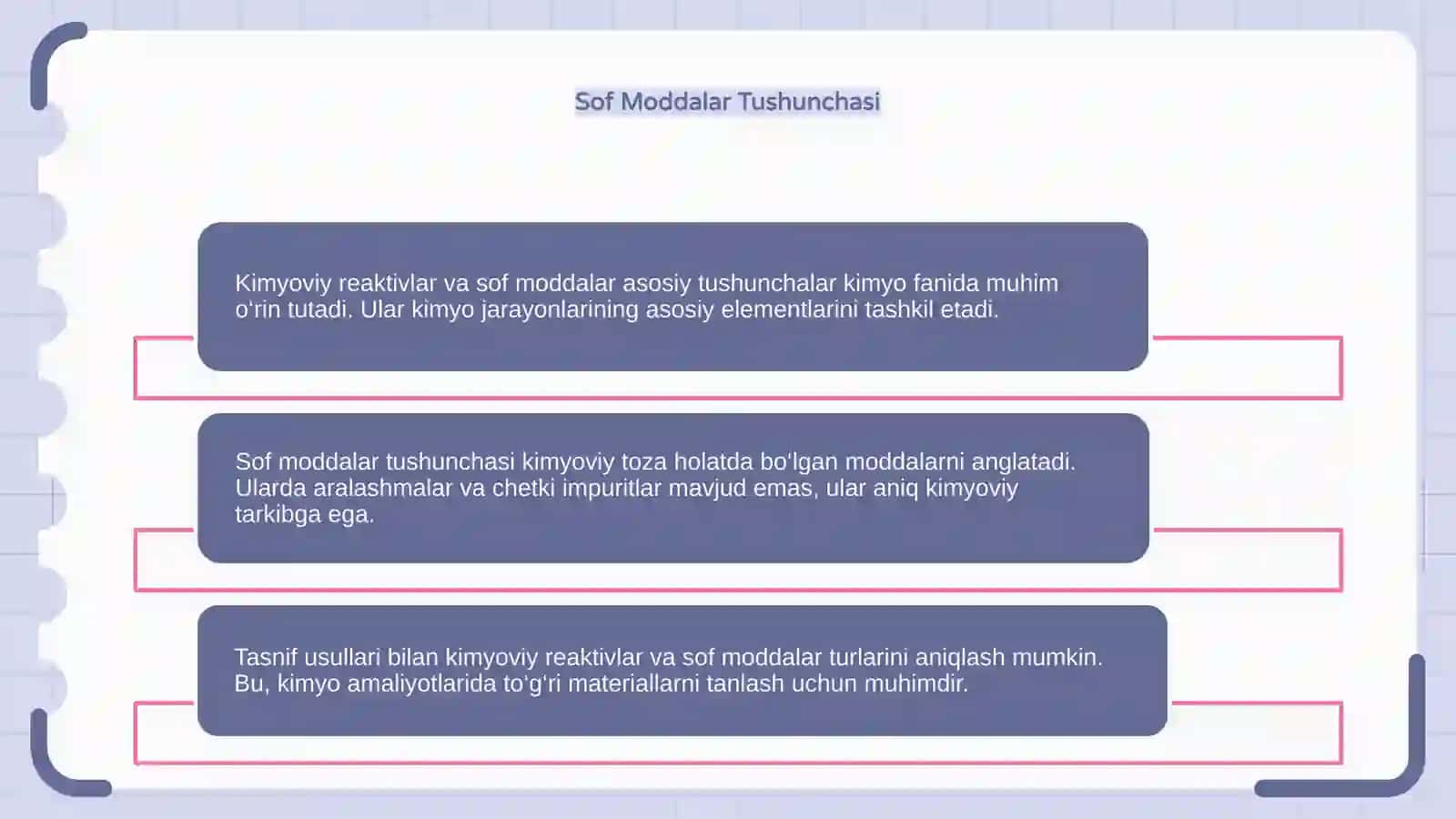 Kimyoviy reaktivlar va sof moddalar asosiy tushunchalar va tasnif 4