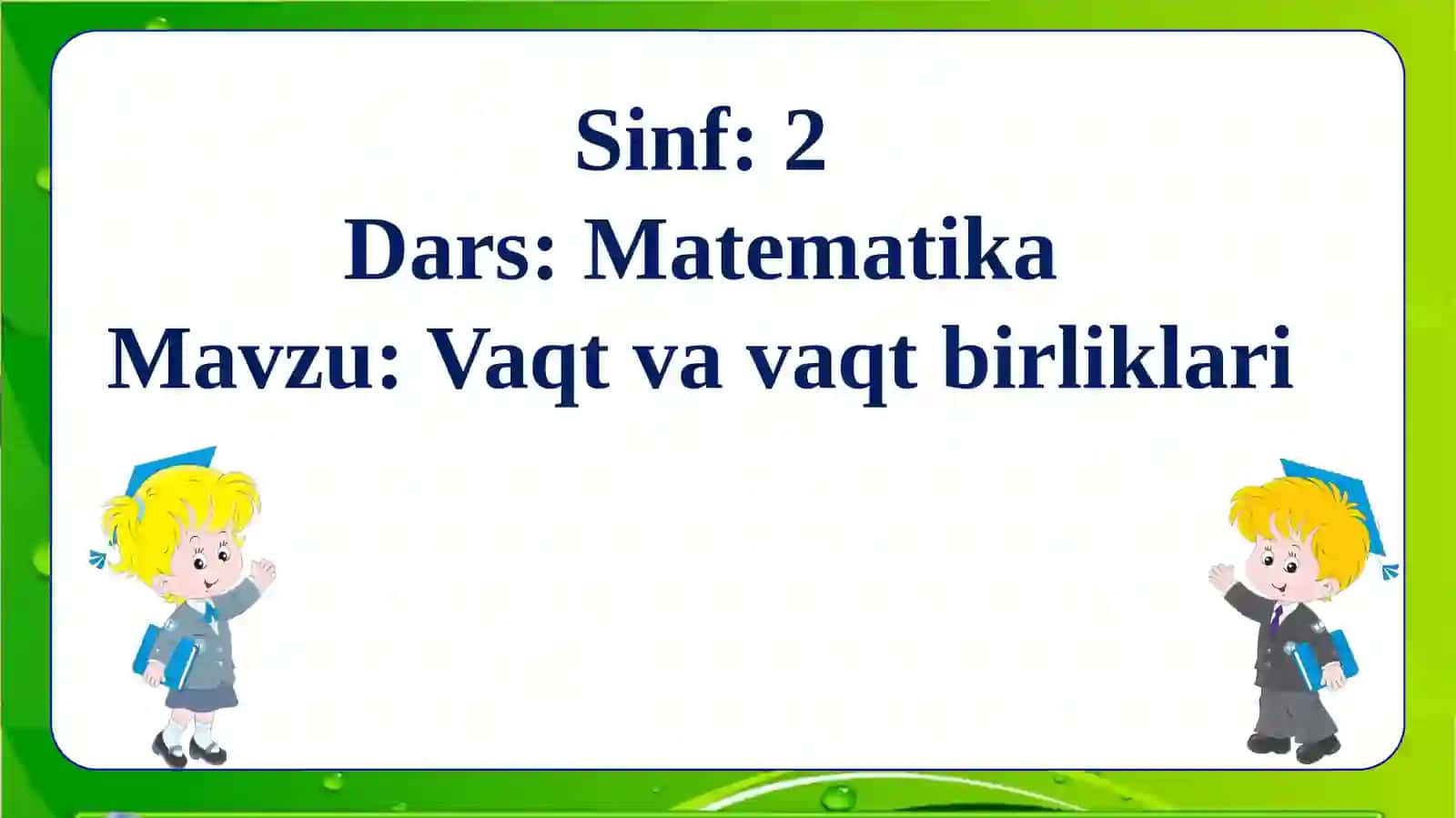 Vaqt va vaqt birliklari 4