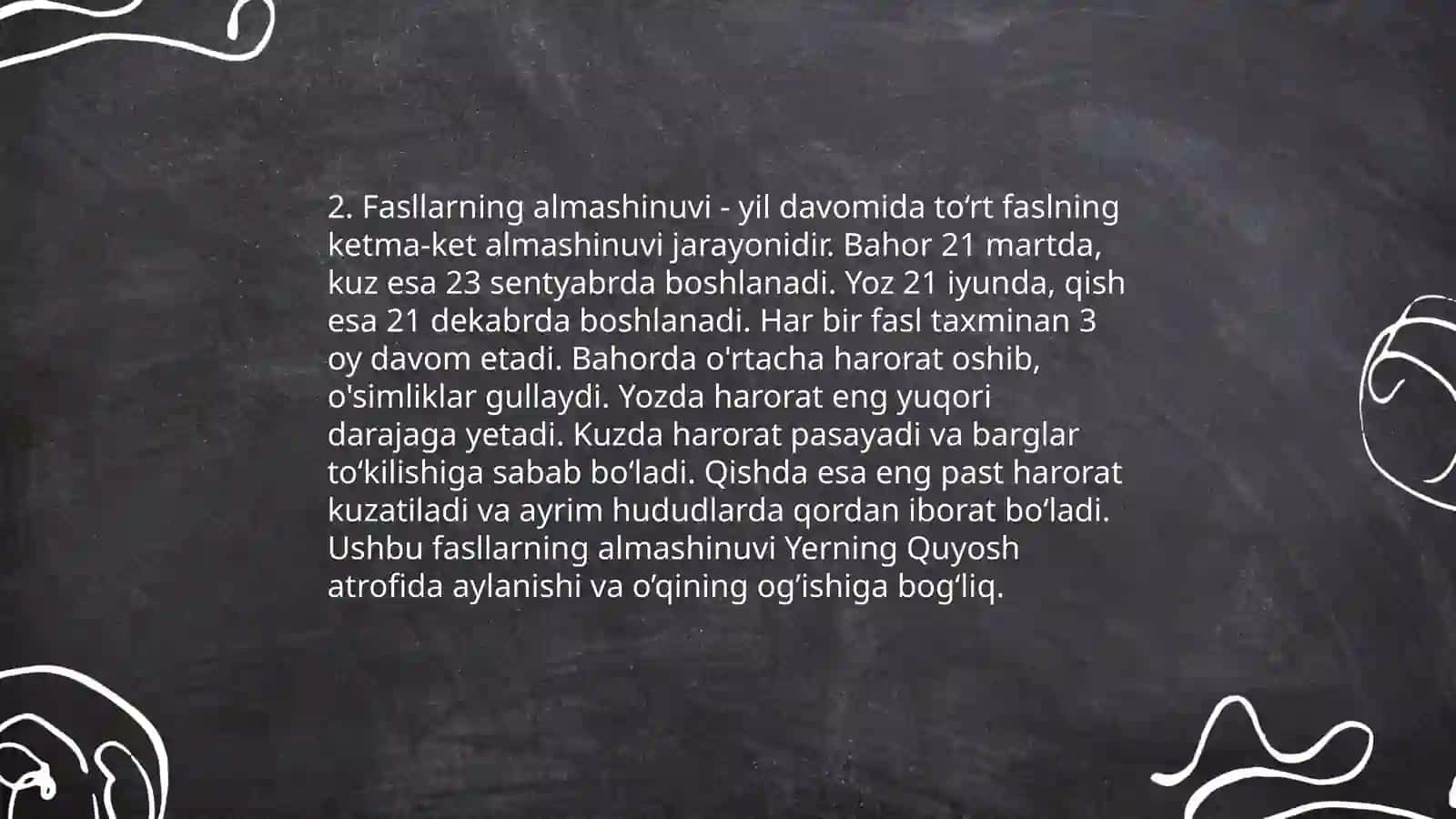 Yerning quyosh atrofida aylanishining geografik oqibatlari 4
